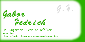 gabor hedrich business card